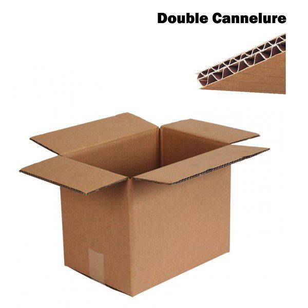 Caisse Carton Double Cannelure de 40 à 60 cm - Carton double